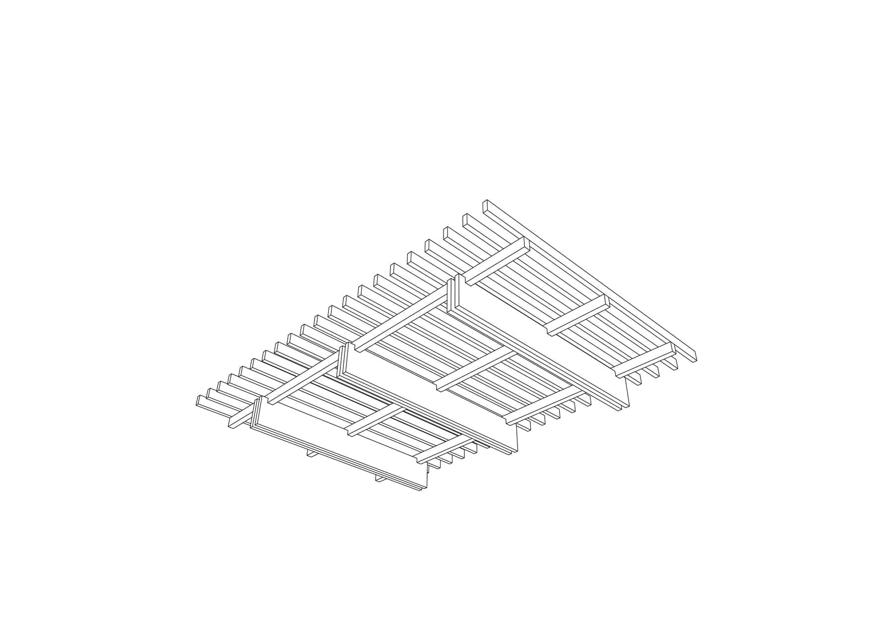 Echtholz Bett – Detail- und Konstruktionsansicht 2